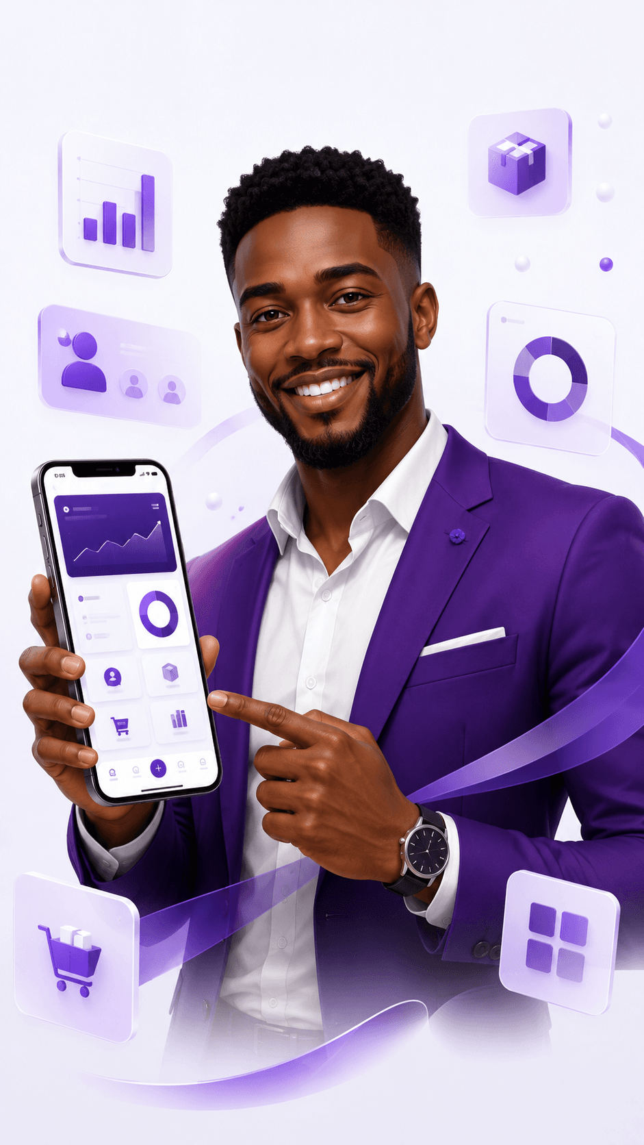 SabiBom mobile screenshot showing voice receipt creation workflow.